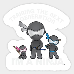 Training the Next Generation 2 x I'M A NINJA Sticker